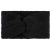 styleBREAKER Fascia per capelli in maglia fine da donna con superficie morbida e dettaglio a nodo torcigliato, fascia invernale calda, Headband 04026043, colore:Nero