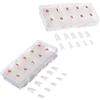 JZK 500 x trasparenti + 500 x bianche naturali, misure assortite tip unghie con scalino professionali per ricostruzione unghie gel e semipermanente e acrilico punte unghie finte con scatola