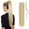 Silk-co 58cm-Coda di Cavallo Extension Finta Coda Capelli Lisci Ponytail Extension Parrucchino Capelli Coda-Biondo Mix Biondo Sbiancante