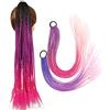 Hoshisea 2 Pezzi Capelli Intrecciati Sporchi, Extension Capelli Colorati, Pezzi di Capelli Colorati, Adatto per Feste, Esibizione, Cerchietti Quotidiani per Donne/Ragazze