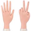 Davinona Mano finta con unghie per praticare la manicure, flessibile, mobile, in morbida plastica, per esercitazioni di nail art