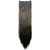 CAISHA XL 60cm Estensioni A Clip SET XL Da 7 Pezzi Liscio Estensioni Dei Capelli Resistenti Al Calore Pezzo Di Capelli Marrone CE6