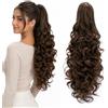 CAISHA by PRETTYSHOP 50cm Posticcio Treccia Portare I Codini Extensions Per I Capelli Voluminoso Ondulato Marrone Mix H25