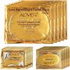 ALIVER LeSB 5pcs 24k Gold Bio-collagen Facial Mask + 5pairs Gold Powder Eye Mask + 5pcs Gold Lip Mask (5sets/package), Idratante