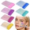 ATOMUS 300 Pack Mascara Wands Disposable Eyelash Mascara Eyebrow Brushes Applicator 6 Colors Makeup Cosmetic Brush with Crystal Handle for Eyelash Extensions Mascara Use (300pcs mixed)