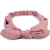 styleBREAKER Fascia per capelli da donna in tinta unita con fiocco e fascia elastica, fascia per fronte, fascia per capelli, Pinup, Rockabilly 04026035, colore:Rosa antico vecchio