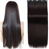 S-noilite® - Eleganti extension con capelli lunghi, per trattamento a mezza testa o a testa intera, con fissaggio tramite 5 clip, pezzo singolo