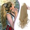 Silk-co 45cm Extension Coda Clip con Pinza Capelli Lisci Riccia Fine Coda di Cavallo Finta Capelli Sintetici-Cenere Mix Biondo