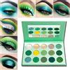 Afflano Palette Ombretti Professionali Verde Opachi,Afflano Eyeshadow Palette Avocado Green Glitter Matte Shimmer 15 Colors,Bellezza Trucco Occhi Ombretto Make up Palettes Cream Opaco Brillanti Pigmentate