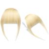 Dsoar Clip In Frangia Frangetta per Capelli Veri con Frangia Estensioni per Capelli con Frangia Frangetta Piatta con Aste, Colore Biondo