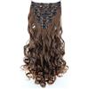 CAISHA XL 45cm 7 Pezzi Set CLIP IN EXTENSIONS Extensions Per I Capelli Posticcio Voluminoso Ondulato Marrone Mix CE9-1