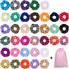 DIWUJI 40 Pezzi Elastici Capelli Fasce Ropes in Raso, Scrunchies per capelli seta e lisci satinati Elastic Hair Ties Ponytail Holder Fasce per le Donne Ragazze, 40 Colori
