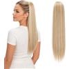 CAISHA 55cm Coda Capelli Nina Con Coulisse Capelli Extensions Finta Per Donna Posticcio Per Capelli Liscio Bionda Con Riflessi PH529