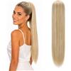 CAISHA 55cm Coda Capelli Nina Con Coulisse Capelli Extensions Finta Per Donna Posticcio Per Capelli Liscio Bionda Naturale Con Riflessi PH527