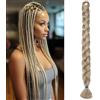 Silk-co 104cm-Extension Treccine Capelli Colorati Afro Capelli Lunghi Braiding Hair Extension Capelli per Treccia Finta-Biondo Cenere