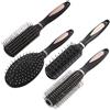 RongLeDAI Set di 4 spazzole per capelli antistatiche con pettine ovale, spazzola per capelli, spazzola aggrovigliata, adatta a donne, uomini, tutti i capelli bagnati o asciutti, massaggia, aggiungi lucentezza.