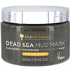 PraNaturals Maschera ai fanghi del Mar Morto 550g, 100% Naturale, Ricca di minerali nutrienti, Idrata e disintossica la pelle, Libera i pori, Esfolia le cellule morte
