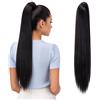 CAISHA 60cm Coda Capelli Stella Con Pinza Capelli Lungo Capelli Extensions Finta Per Donna Liscio Marrone-Nero H603