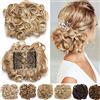 Rich Choices Extension clip capelli veri Pettini Estensioni dei capelli ondulati ricci disordinati Bun Piece Up Do Coulisse coda di cavallo Chignon Parrucchino Auburn chiaro