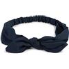 styleBREAKER Fascia capelli donna rockabilly con fiocco,Blu scuro