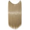 Silk-co Extension con Filo Trasparente Fascia Unica Extension per Capelli Lisci One piece Wire in Hair Extension Filo Invisibile 50cm-Cenere Mix Biondo