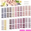 EBANKU 20 Fogli Adesivo Smalto per Unghie, Smalto Adesivo per Unghie Decalcomanie Glitter Autoadesivo Adesivi Copertura Completa con 2 Lime Unghie per Unghie Arte DIY