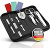 marQus Solingen Set per Manicure da Uomo e Donna - Kit Professionale da 6 Pezzi. Include Forbicine e strumenti per Mani e Piedi con Custodia da Viaggio. Ideale per una cura precisa ed elegante delle Unghie