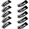 Chinco 24 clip per capelli a doppio artiglio clip per capelli a pressione in metallo fermagli per capelli per fabbricazione di capelli forniture per salone (nero)