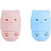 Spldsun 2 Pezzi Beauty Blender Holder, Custodia da Viaggio Blender Sponge Blender, Supporto in Silicone per Spugna per Il Trucco, Lavabile e Riutilizzabile, Adatto a Casa, Gite, Viaggi, Ecc (Rosa, Blu)