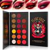 Afflano Palette Di Ombretti Rossi Altamente Pigmentati, Afflano Ombretto Rosso Vero Lunga Durata Palette Trucco Halloween 18 Colori, Impermeabile Opaco Marrone Nero Giallo Tramonto Caldo Eyeshadow Palette