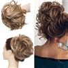S-noilite XXL Hair Extensions Ponytail Coda di cavallo arricciata con coda di cavallo disordinata Updo con elastico elastico Updo Scrunchies sintetico per capelli per donna Castano chiaro a biondo cenere