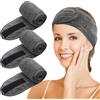 KinHwa Fascia per Capelli Lavabile Capelli Fascia Microfibra Fascia Wrap Fasce Con Nastro Magico per Bagno, Trucco del Viso e Sport 8.5cmx65cm 3Pack