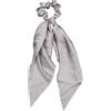 styleBREAKER cravatta per capelli da donna unicolore con fiocco in stile retrò, elastico, scrunchie, treccia, fascia per capelli 04027040, colore:Grigio