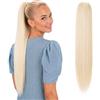CAISHA 60 cm Coda Capelli Stella Con Pinza Capelli Lungo Extensions Finta Per Donna Liscio Biondo Platino H618