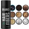 Brains & Son Fibra per Capelli Premium | Infoltimento dei Capelli | Polvere per Capelli con Effetto Immediato in Caso di Stempiatura/Alopecia - 25g (NERO)