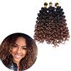 SEGO Extension Capelli Corti Ricci Matassa 20cm 3 ciocche Tessitura Braiding Hair Mossi Sintetici Treccine Intrecciare 90g - Nero ombre Castano
