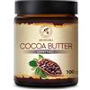 AROMATIKA trust the power of nature Burro di Cacao 100g - Theobroma Cacao (Cocoa) Seed Butter - Burkina Faso - Burro di Cacao non Raffinato e Puro al 100% - Idratante e Protettivo - Cura di Capelli e Corpo - Antirughe - Smagliature