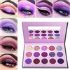 Afflano Palette Ombretti Professionali, Glitter Matte Shimmer Cream Rosa Marrone Argento Viola
