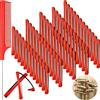 WILLBOND 60 Bigodini per Capelli Perm Canne Corte per Onde Fredde Canne di Plastica per Perming Rullo per Arricciare i Capelli Bigodini con Pettine a Coda di Rondine in Acciaio (Rosso, 0,2 Pollici)