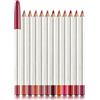 KlsyChry 12 Colore Matita Labbra Trucco Impermeabile Matita Rossetto Duraturi Lip Liner con coperchi