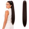 CAISHA 65cm Lunga Coda die Cavallo Kim Extensions Per I Capelli Con Coulisse Parrucche Donna Liscio Marrone PH618