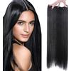SEGO Extension di capelli lunghi da 40,6 cm a 61, intrecciati in un unico pezzo