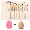 ZOCONE Set 12 PCS Pennelli Trucco +1 PCS Spugnetta + 1 PCS Uovo Di Lavaggio, Pennelli Make up Professionali
