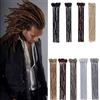 Silk-co 30cm-Dreadlock Extension Uomo Capelli Finti Corti per Treccia a Unicetto Treccine Rasta Dread Braids Extension-Nero Scuro