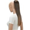 CAISHA 55cm Coda Capelli Nina Con Coulisse Capelli Extensions Finta Per Donna Posticcio Per Capelli Liscio Miscela Marrone PH508