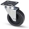 Avo Ruota in Gomma Sintetica Nera con Supporto in Acciaio Diametro 50 mm
