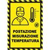 Crearreda Cartello Sicurezza Anticovid Adesivo a4 Misurazione Temperatura