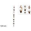 Due Esse Christmas Ghirlanda con Pigne e Soggetti Legno 120cm