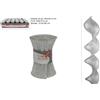 Due Esse Christmas Decorazione Tessuto Spirale 12.5x180cm Silver Prezzo cad uno