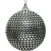 Kaemingk Pallina Grigia con Perle Quadrate d 8 cm